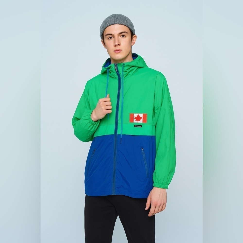 K-WAY 80s/90s Colorblock Windbreaker with Packable Waist Pouch